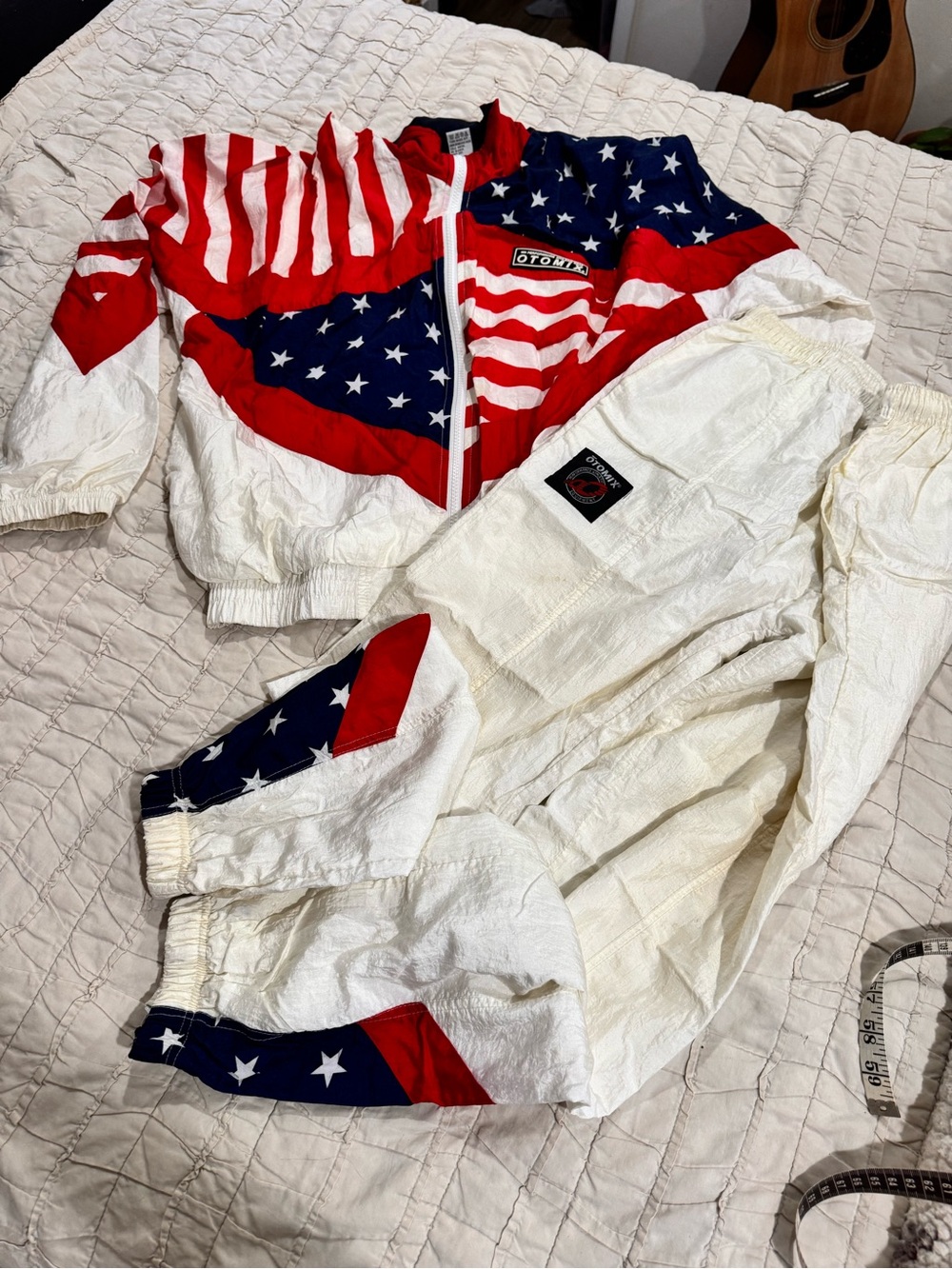 Vintage OTOMIX USA American Flag Tracksuit 90s Windbreaker Jacket & pants